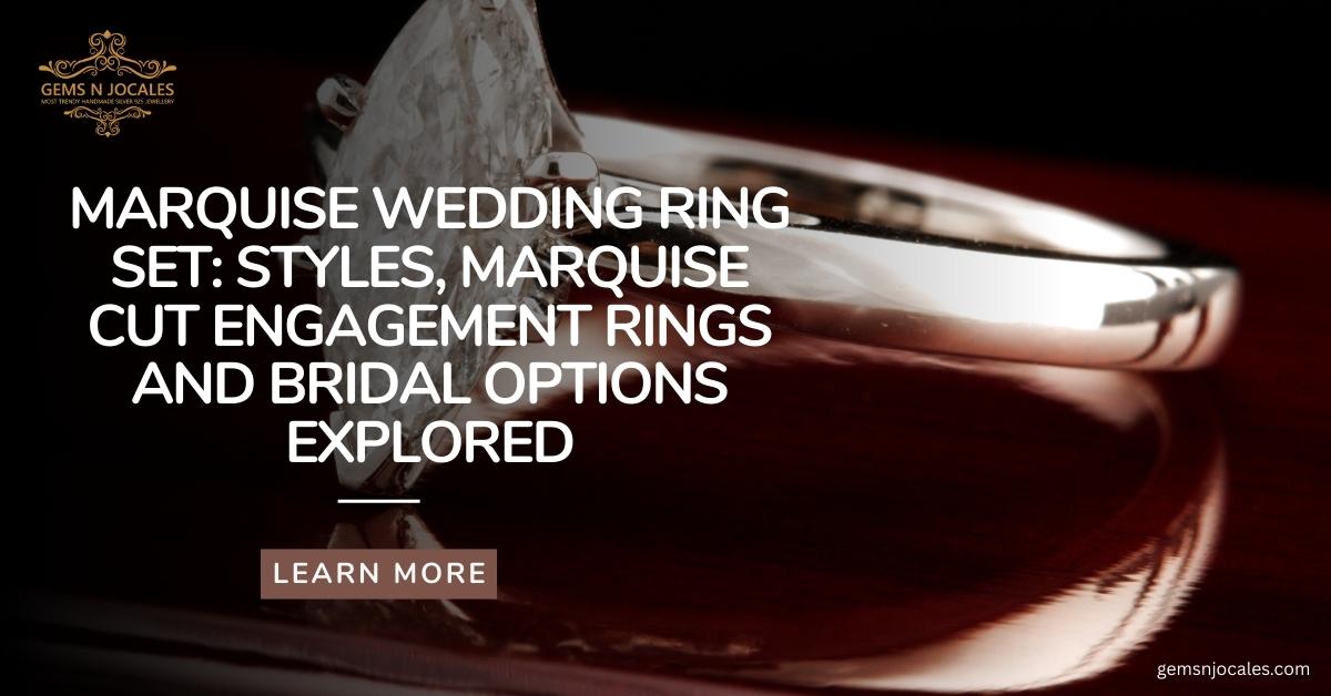 marquise wedding ring set