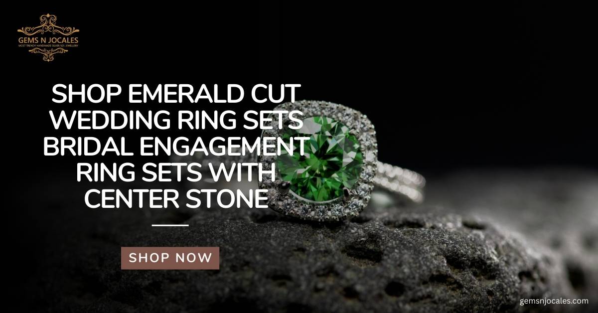 Shop Emerald Cut Wedding Ring Sets Bridal Engagement Ring Sets with Center Stone