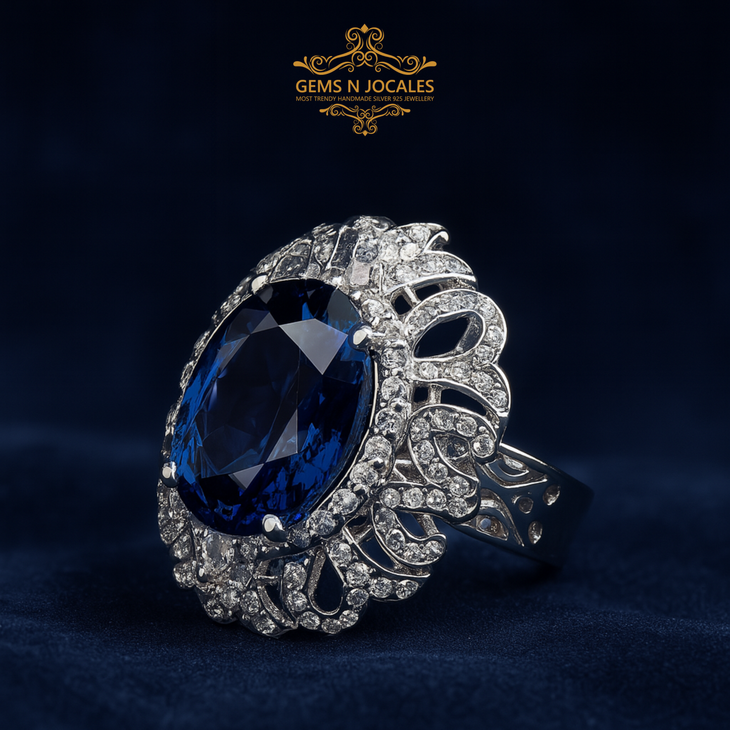 RN-044 Luxurious Luminary Silver 925 Ring