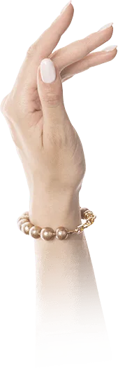 Hand wearing sterling silver 925 jewellery