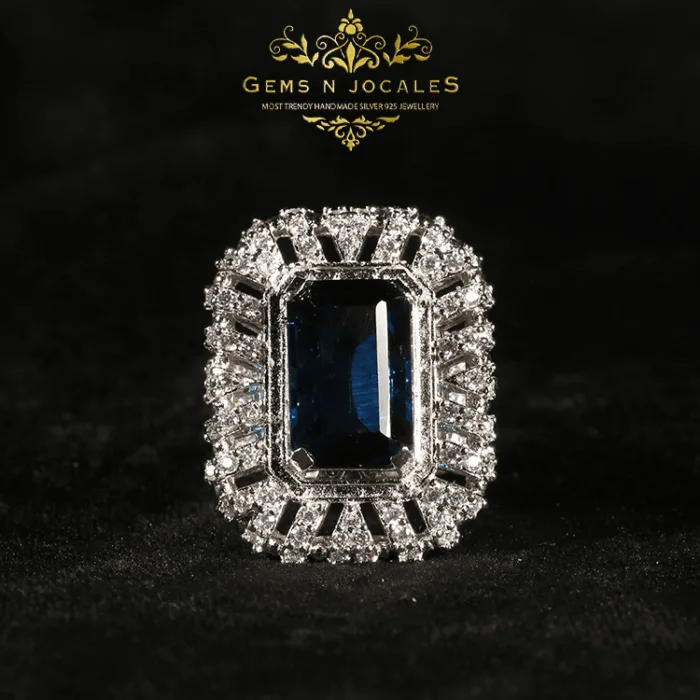 RN-104 Luxurious Luminary Silver 925 Ring Buy in Pakistan
