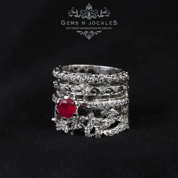 RN-037 Lustrous Legacy Silver 925 Ring Buy in Pakistan