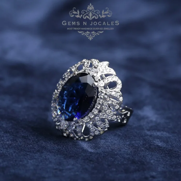RN-044 Luxurious Luminary Silver 925 Ring Buy in Pakistan