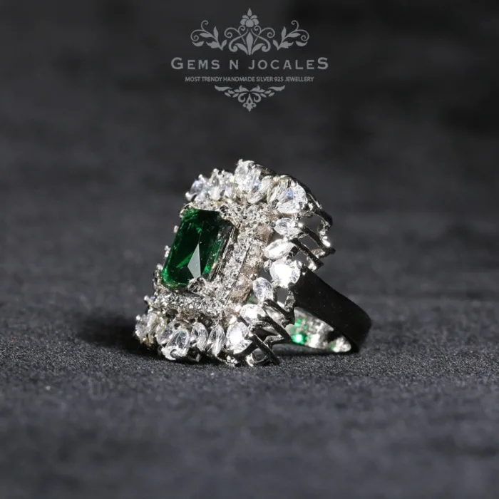 RN-045 Grandeur Glamour Silver 925 Ring Buy in Pakistan