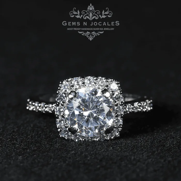RN-076 Luxurious Luminary Silver 925 Ring Buy in Pakistan
