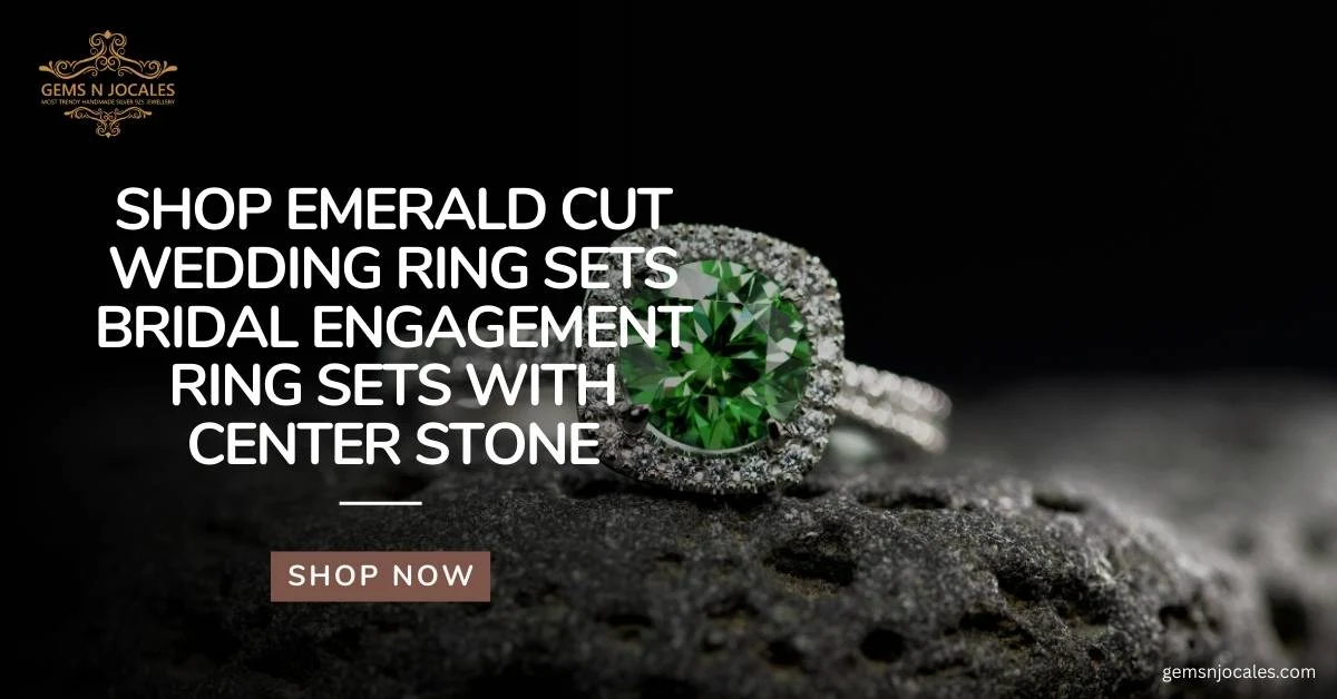 Shop Emerald Cut Wedding Ring Sets Bridal Engagement Ring Sets with Center Stone